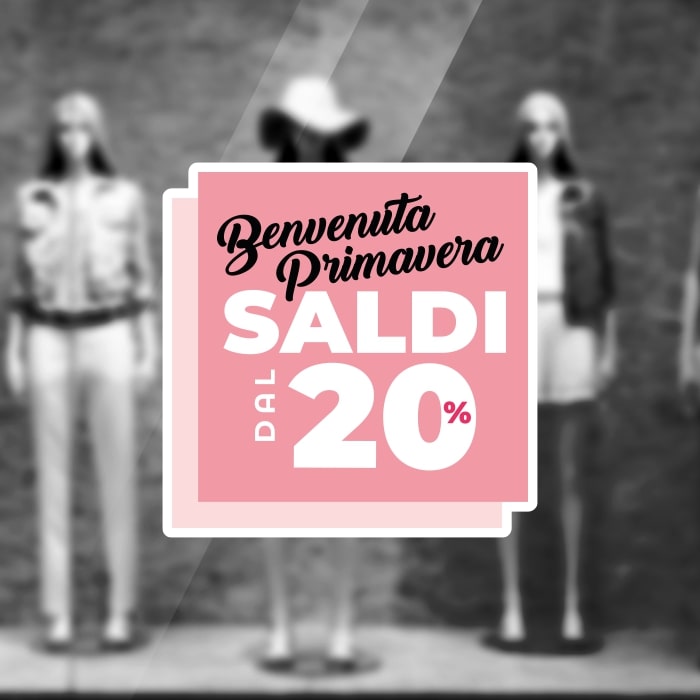 Adesivo Saldi Primavera Adesivo Saldi Primavera