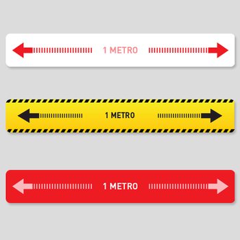 Adesivo per pavimento DISTANZA 1 METRO Adesivo per pavimento DISTANZA 1 METRO