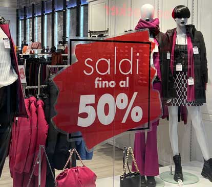 Adesivi Promozionali Saldi per vetrine