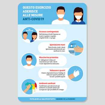  Adesivo Norme Sicurezza Generali Coronavirus