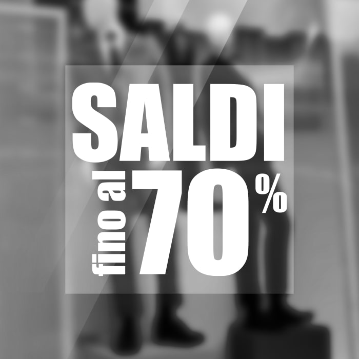  Adesivo Saldi Bianco