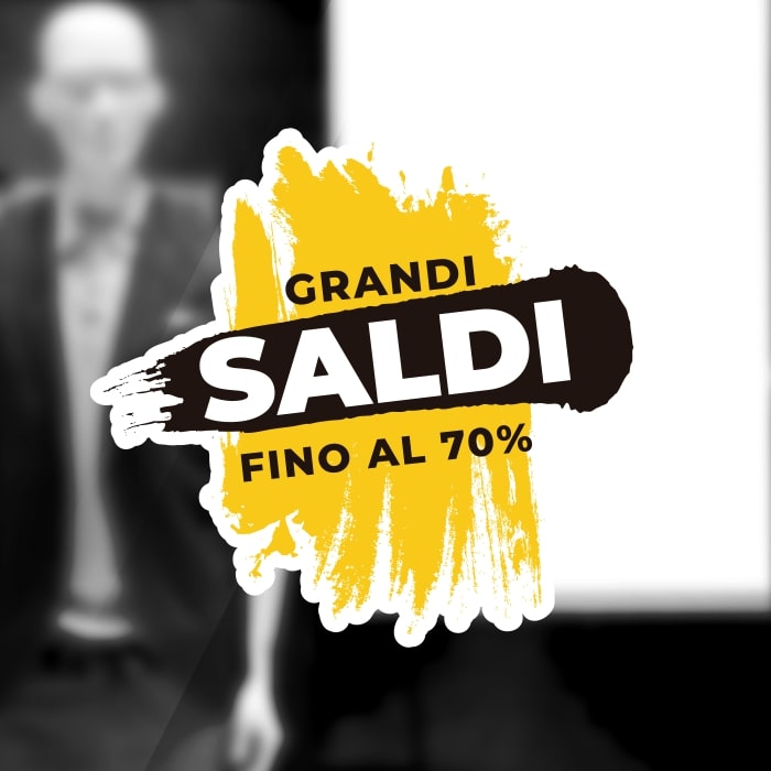  Adesivo Saldi Shock Nero Su Giallo