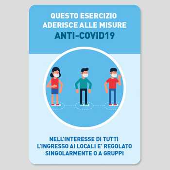  Adesivo vetrina accesso Contingentato