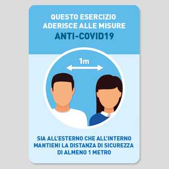  Adesivo vetrina distanza di sicurezza